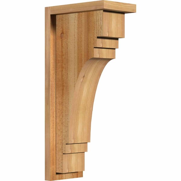 Ekena Millwork Pescadero Rough Sawn Corbel w/Backplate, Western Red Cedar, 6"W x 10"D x 22"H COR06X10X22PEC01RWR - main